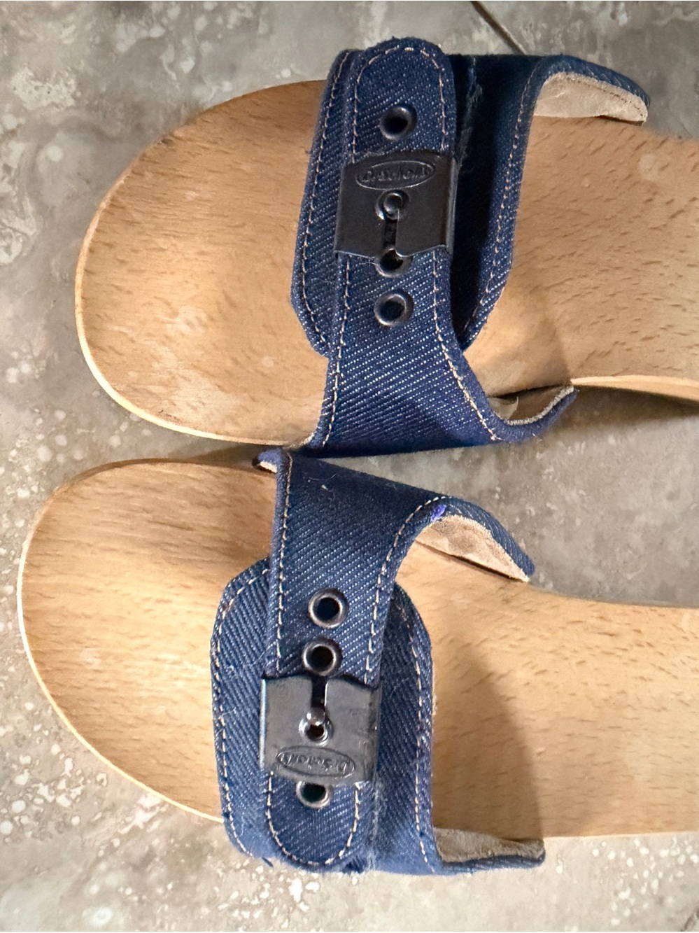 Dr. Scholls Original Denim Wood Sandals - Picture 5 of 8